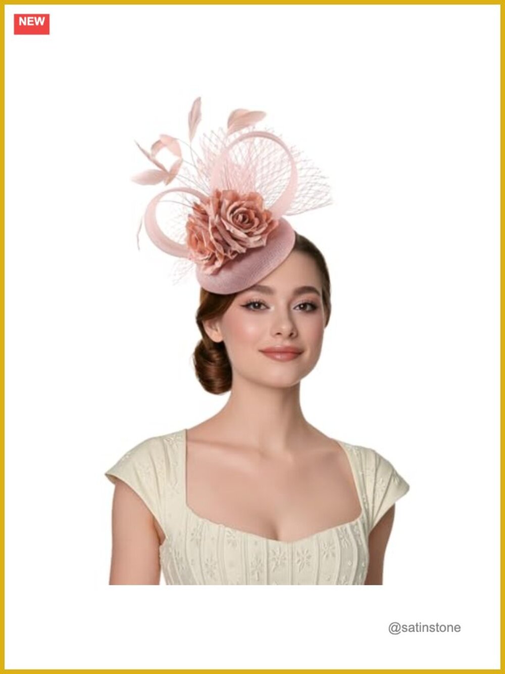 Women's Fascinator Hat Polyester Floral Derby Tea Party Headband Hair Clip